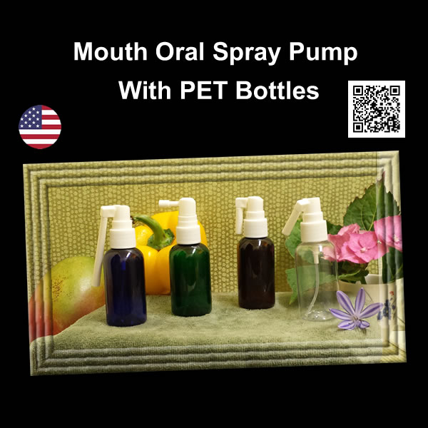 Mouth Oral Spray Pump Fine Mist with PET Plastic Bottles EMPTY