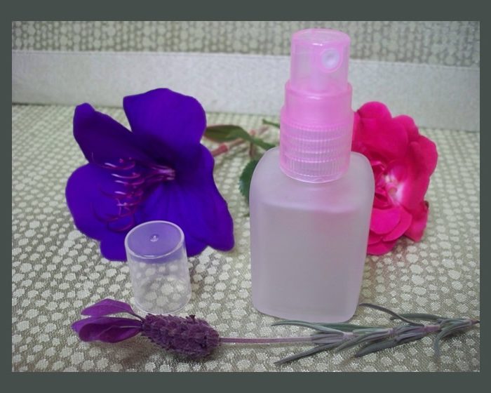 Perfume Screw On Fine Mist Pink Color with 1 oz. Square Fr